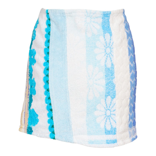 Blue Wrap Scrap Skirt